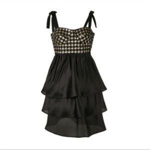 Silvia Tcherassi LIKE NEW Diella black and gold dress Small